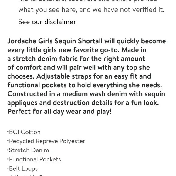 Kids shorts overalls size 6/6X - Picture 9 of 9